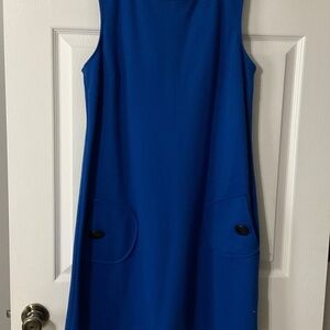 Chic Blue Sleeveless Mini Dress